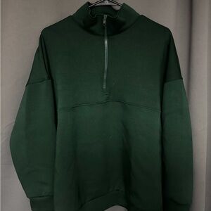 Women’s Green Half-Zip Sweatsuit